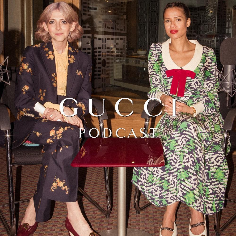 演員Gugu Mbatha-Raw與作家兼社會運動人士Scarlett Curtis的對談。(GUCCI提供)
