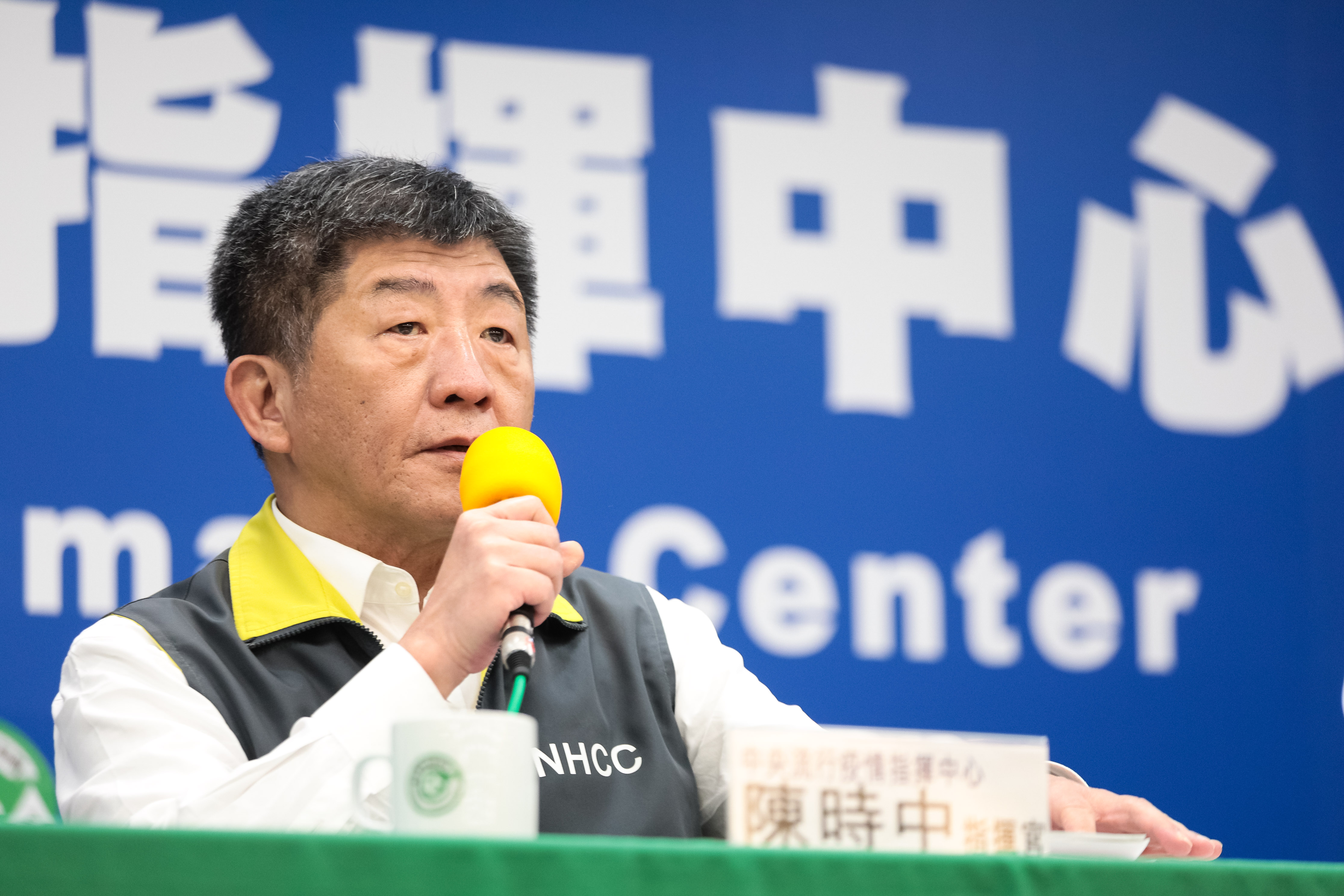 針對美國疫情升溫急徵重症醫師，疫情指揮中心指揮官陳時中表示不鼓勵。（中央流行疫情指揮中心提供）