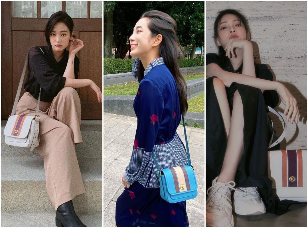 王淨(左起)、温貞菱、林映唯三位新生代女演員,都是COACH小粉絲。(圖片提供:COACH)