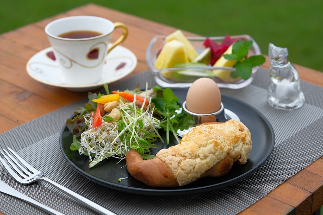 民宿早餐的沙泣，不少食材來自民宿菜園。