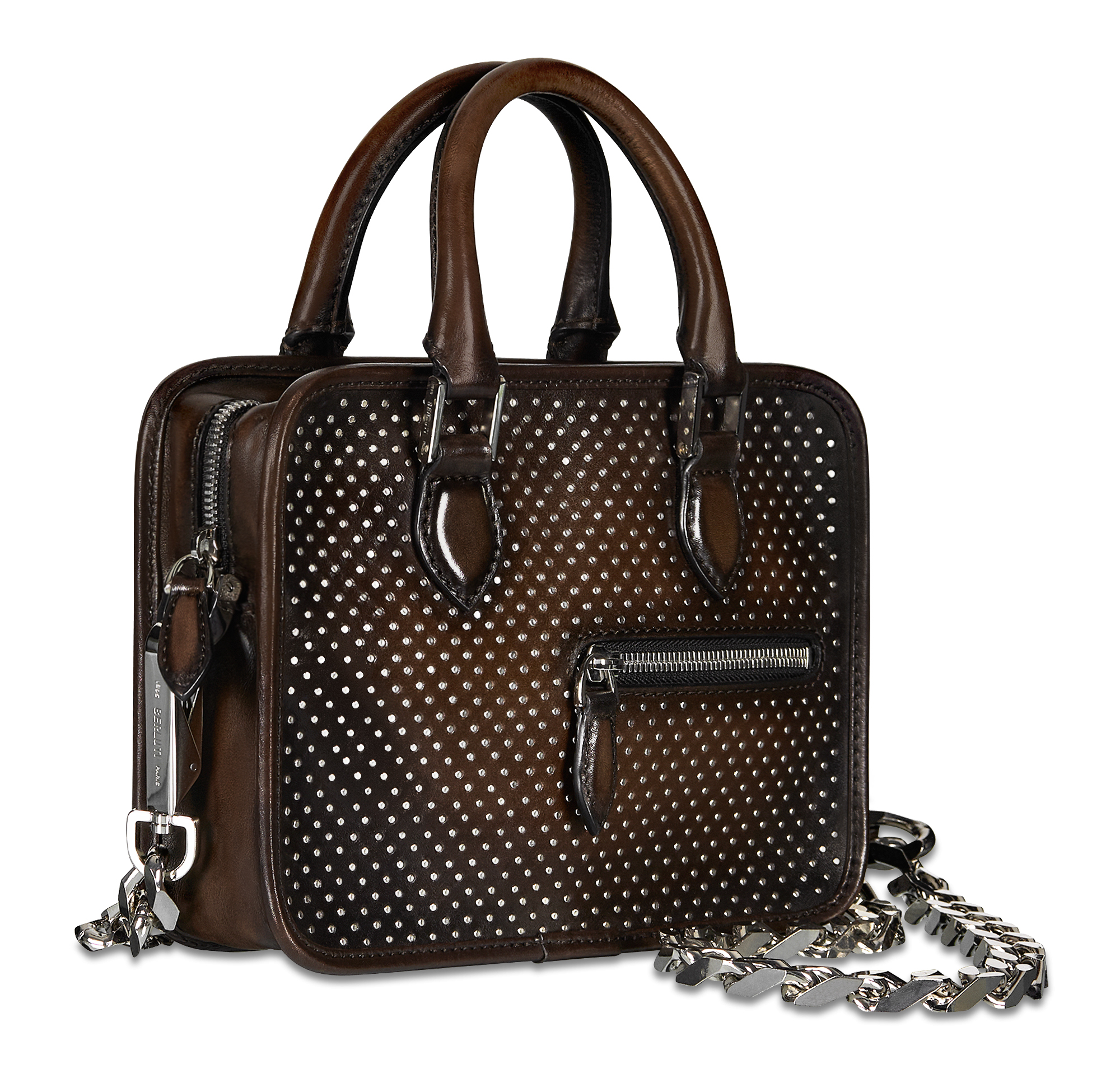 Un Jour Gulliver飾釘公事包。NT$105,000（Berluti提供）