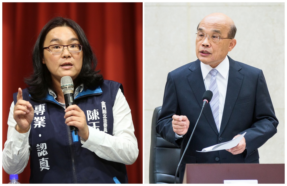 藍委陳玉珍昨說台灣不是一個國家，行政院長蘇貞昌今天受訪時批「那她就沒資格當國會議員」。