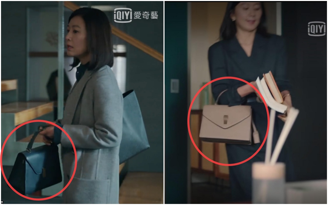 韓國影后金喜愛在《夫婦的世界》李，已經2度拎著不同顏色的Valextra Inside包款出現。（翻攝自愛奇藝台灣站）