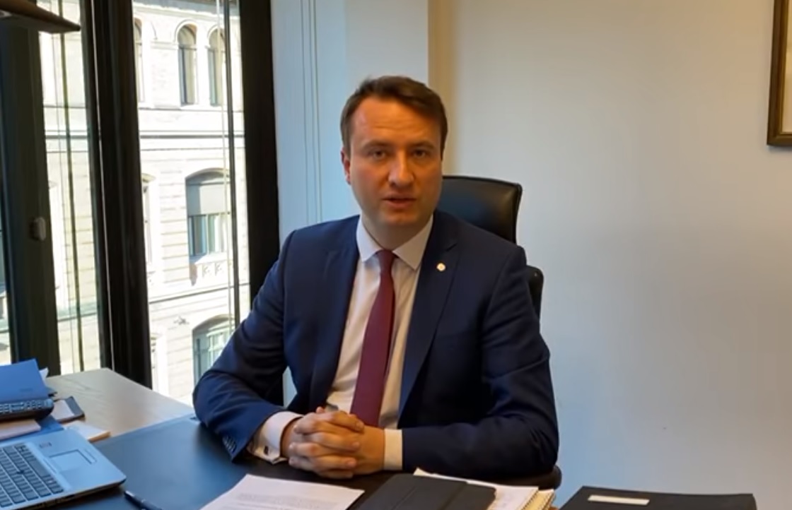 德國國會議員豪普特曼（Mark Hauptmann）拍攝75秒影片力挺台灣加入WHO。（取自Taiwan in Deutschland臉書）