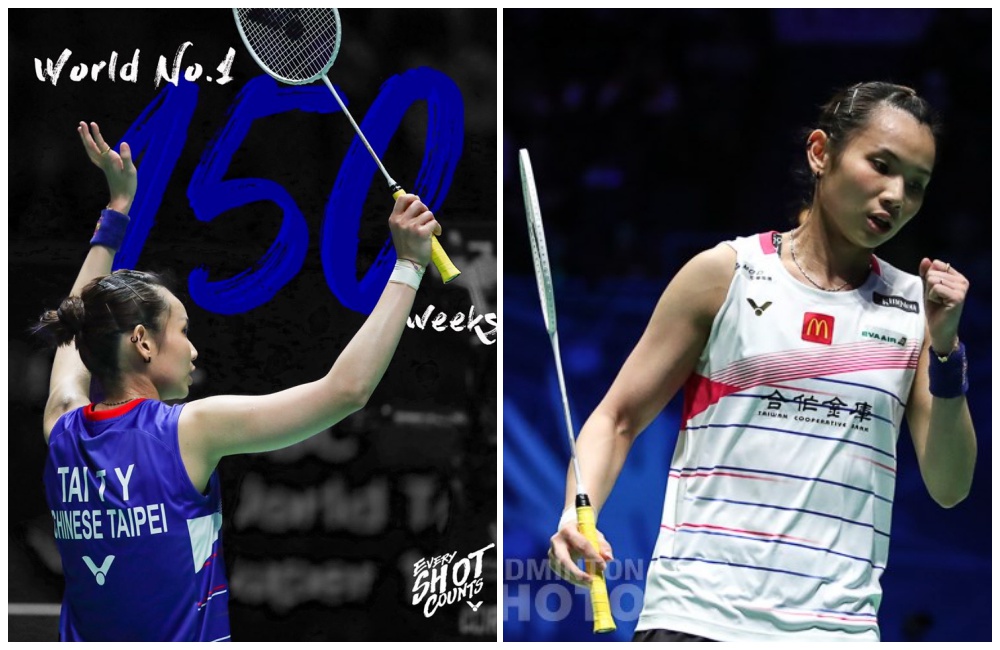 我國球后戴資穎po出照片慶祝球后寶座坐滿150週。（翻攝自戴資穎粉絲專頁）