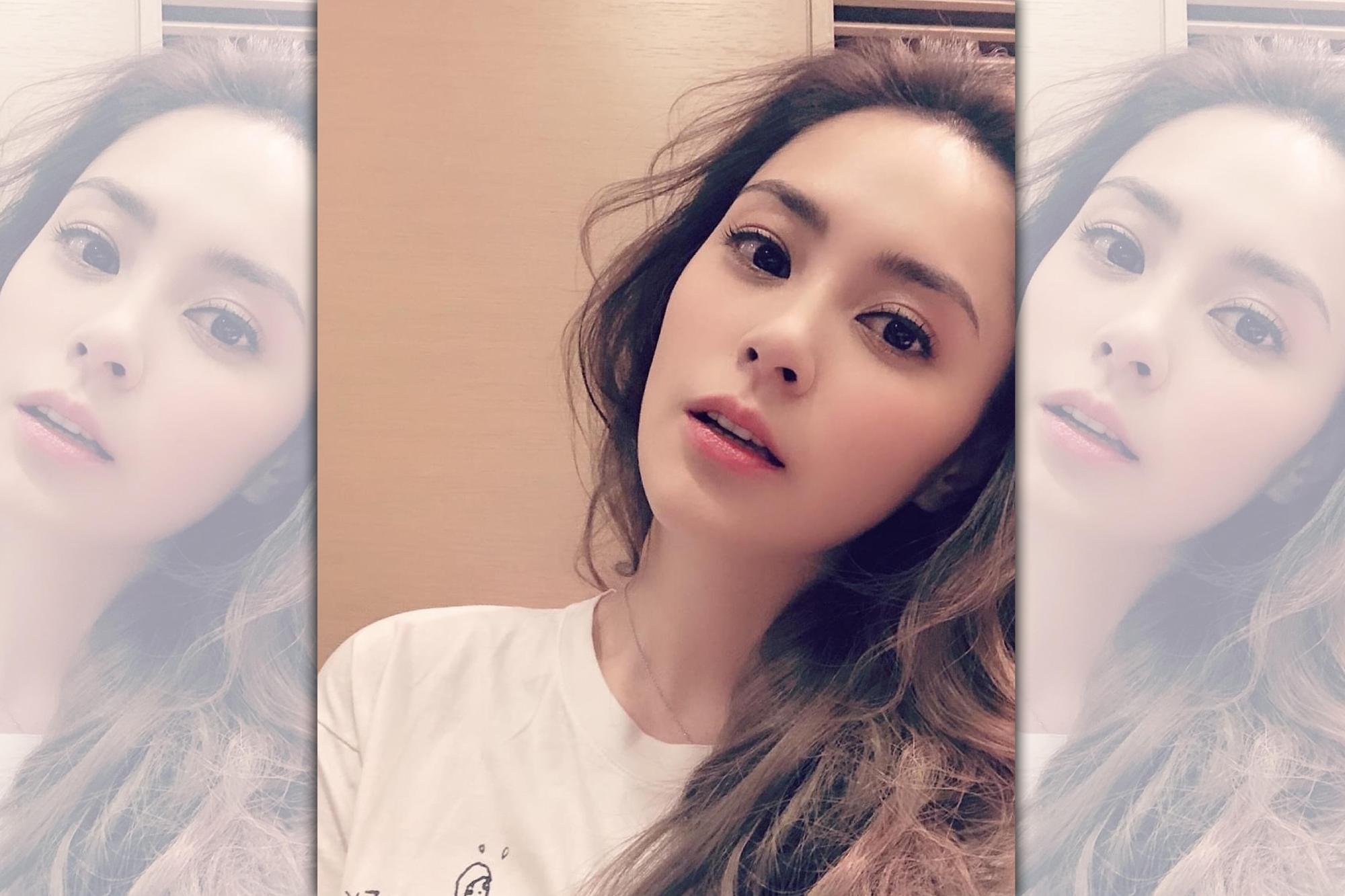 阿嬌「背夫」欣賞網紅在網上直播時,豪擲萬元計打賞19歲中國小鮮肉網紅余衍隆。(翻攝自鍾欣潼臉書)