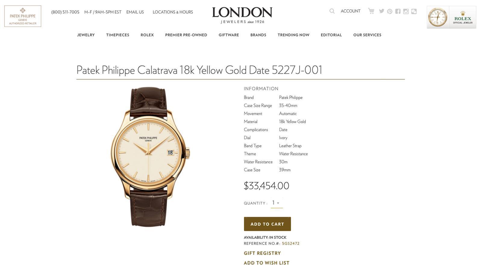 百達翡麗目前放寬授權經銷商在線上銷售的限制，在Watches of Switzerland和London Jewelers網站都可以買到部分百達翡麗的手錶，疫情結束之後這項策略是否會跟著調整也備受關注。
