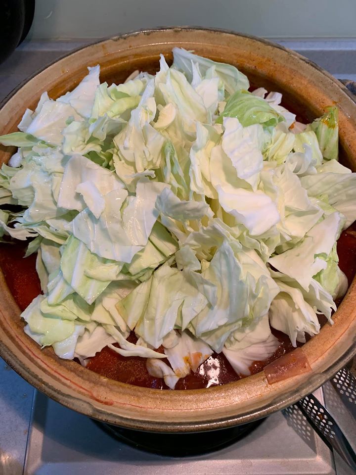 最後才放高麗菜。