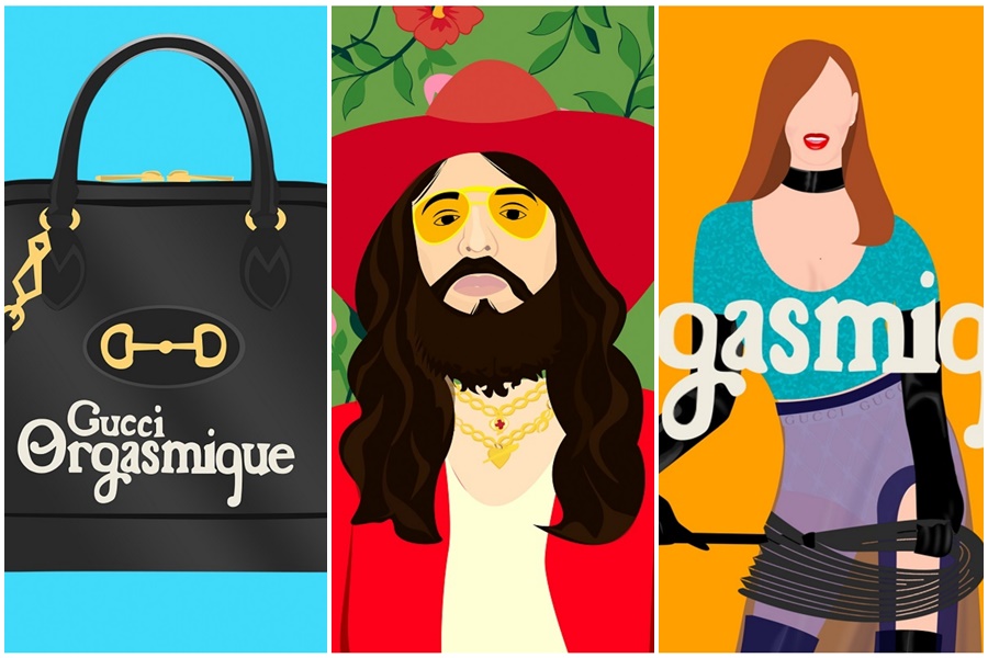 GUCCI創意總監Alessandro Michele與The Sex Ed Podcast主持人Liz Goldwyn在訪談中聊性事。（GUCCI提供）