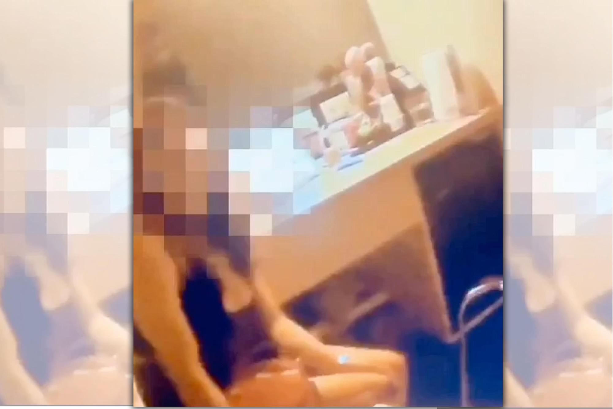 吳姓陸籍賣淫女在西門町的旅館套房內被警方查獲。(萬華分局提供)