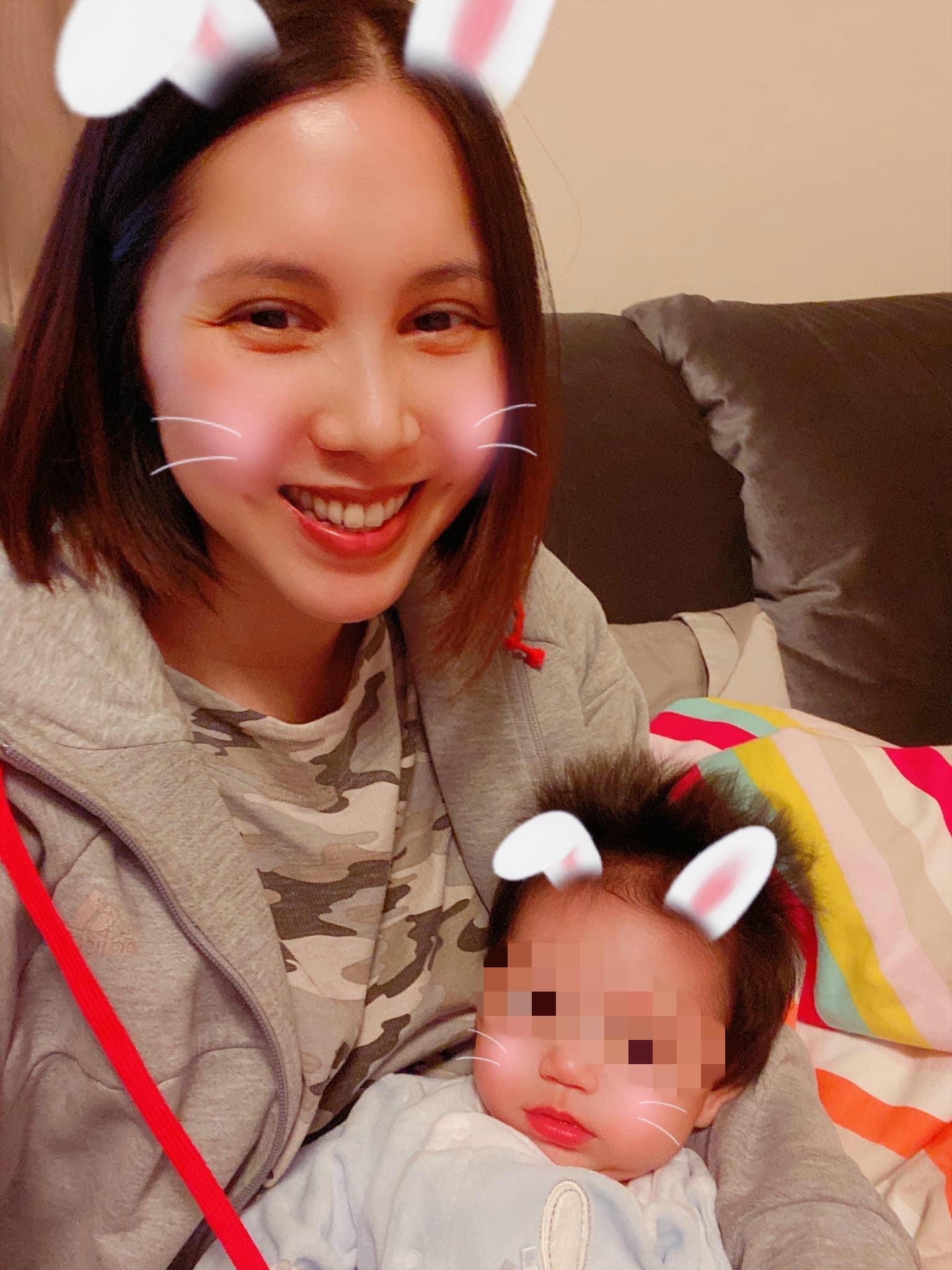 余苑綺因淋巴癌切除部分肺葉,上個月也做完第9次化療。(翻攝自余苑綺臉書)