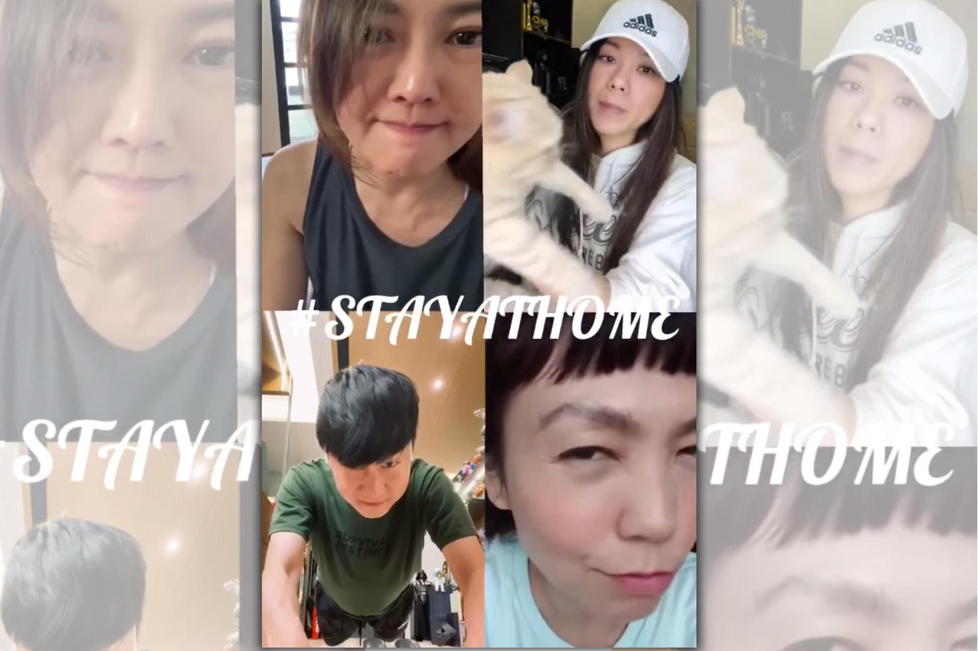 蔡健雅號召好友孫燕姿、陳潔儀、林俊傑,一起拍影片呼籲大家待在家裡。(翻攝自蔡健雅臉書)