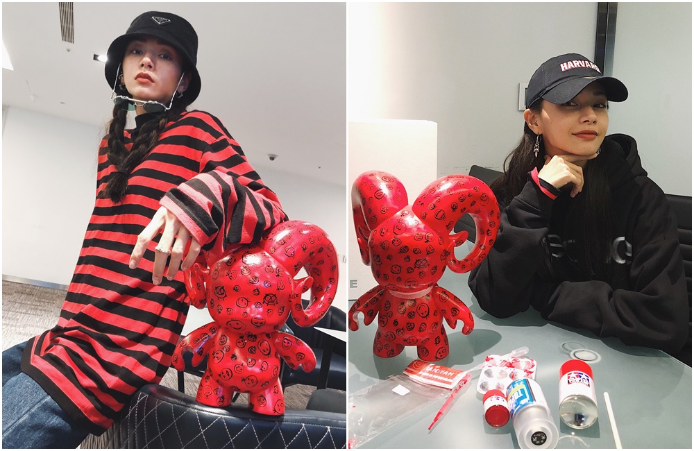 郭源元去年推出個人繪本後，以繪本角色為主題的作品也將於今年陸續曝光後，她的作品更在藝站當代藝廊在臺中國家歌劇院展出。（微風國際提供）