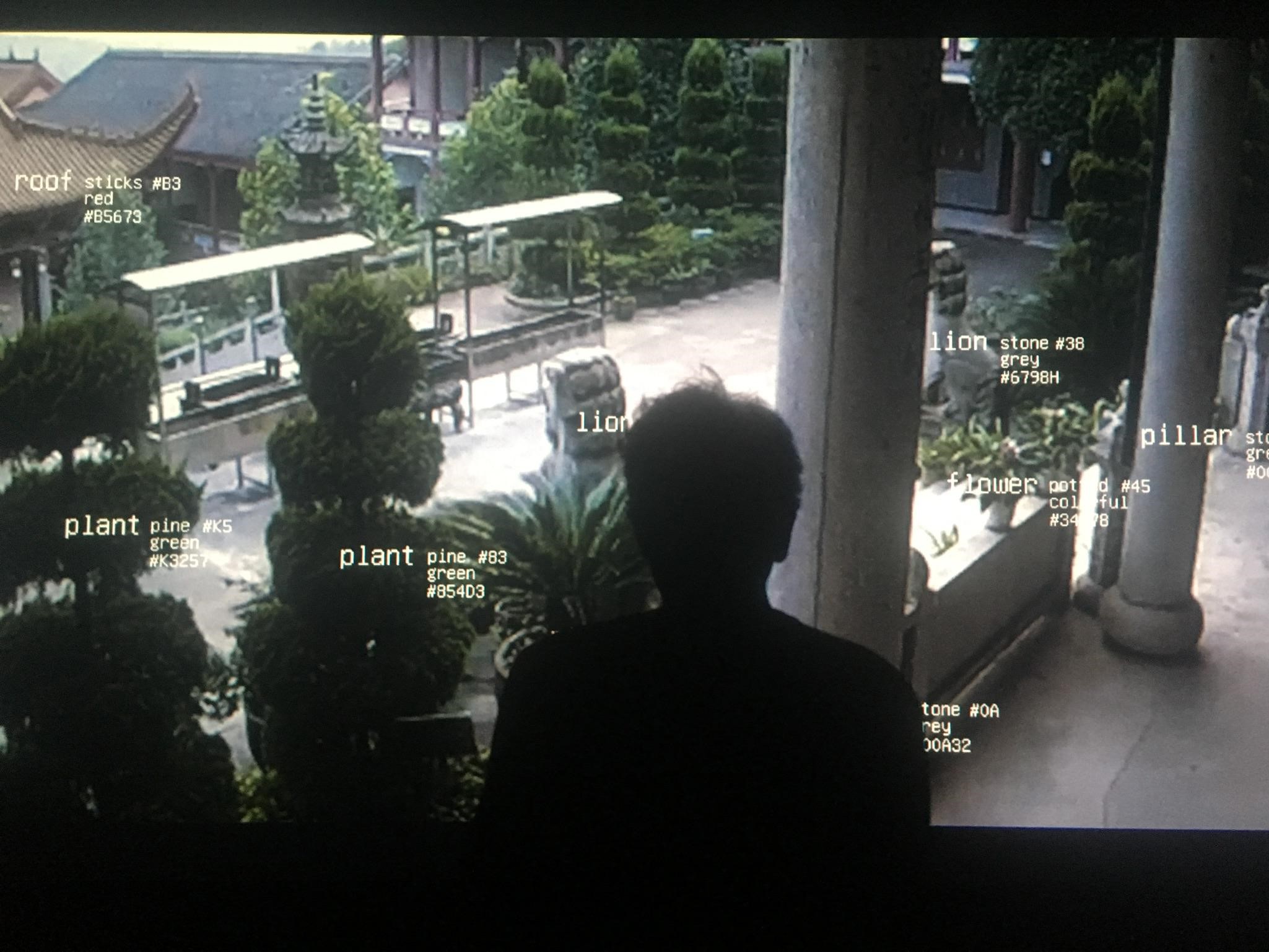 中國大陸知名藝術家徐冰執導的影片《蜻蜓之眼》全部使用監控錄影素材。（王思靜提供）