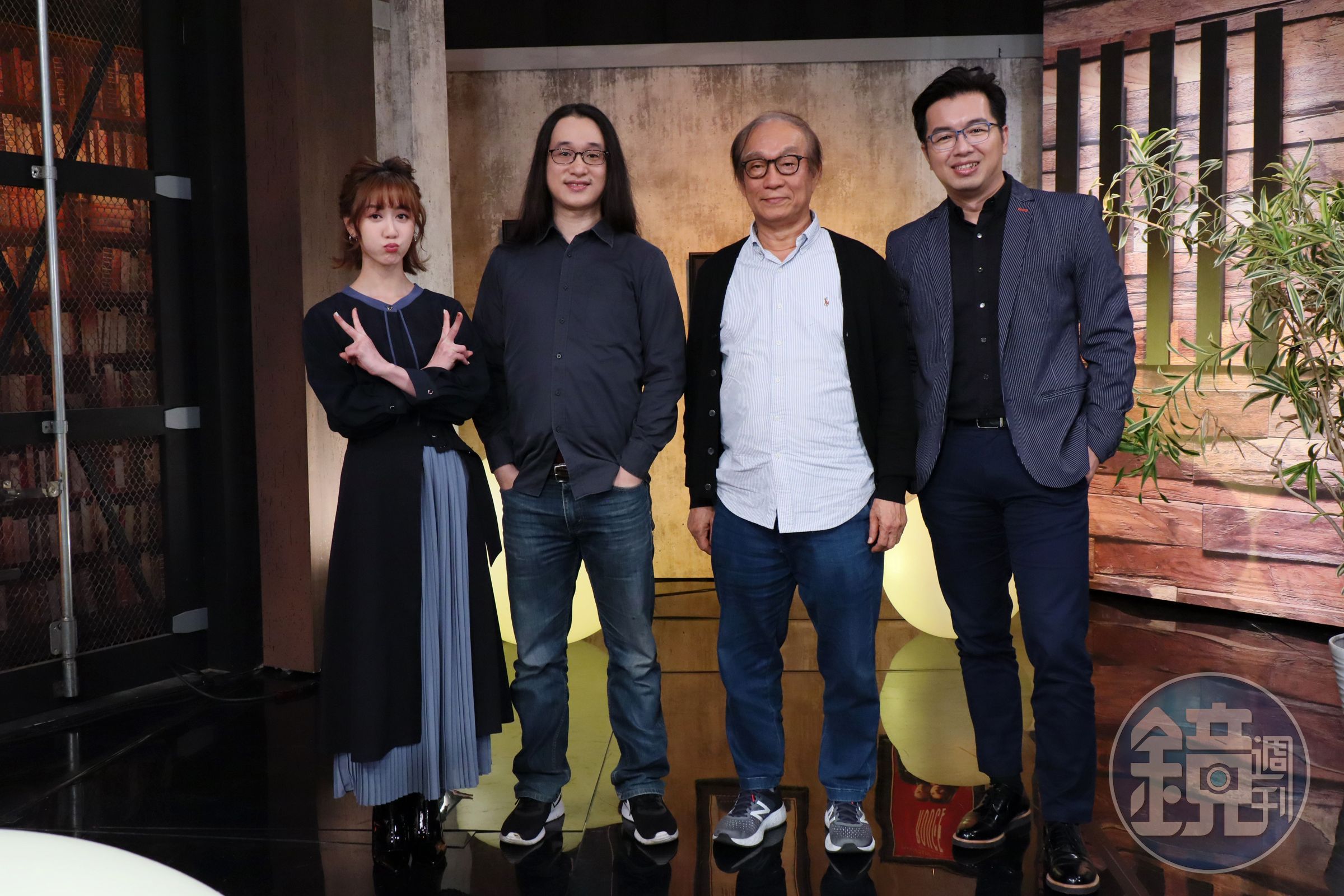 廖慶松是國內教父級的電影剪輯大師，他與剪接指導高鳴晟一起上鄭偉伯、瑪麗主持的《E!Studio藝鏡到底》節目暢談剪輯心得。（《E!Studio藝鏡到底》提供）