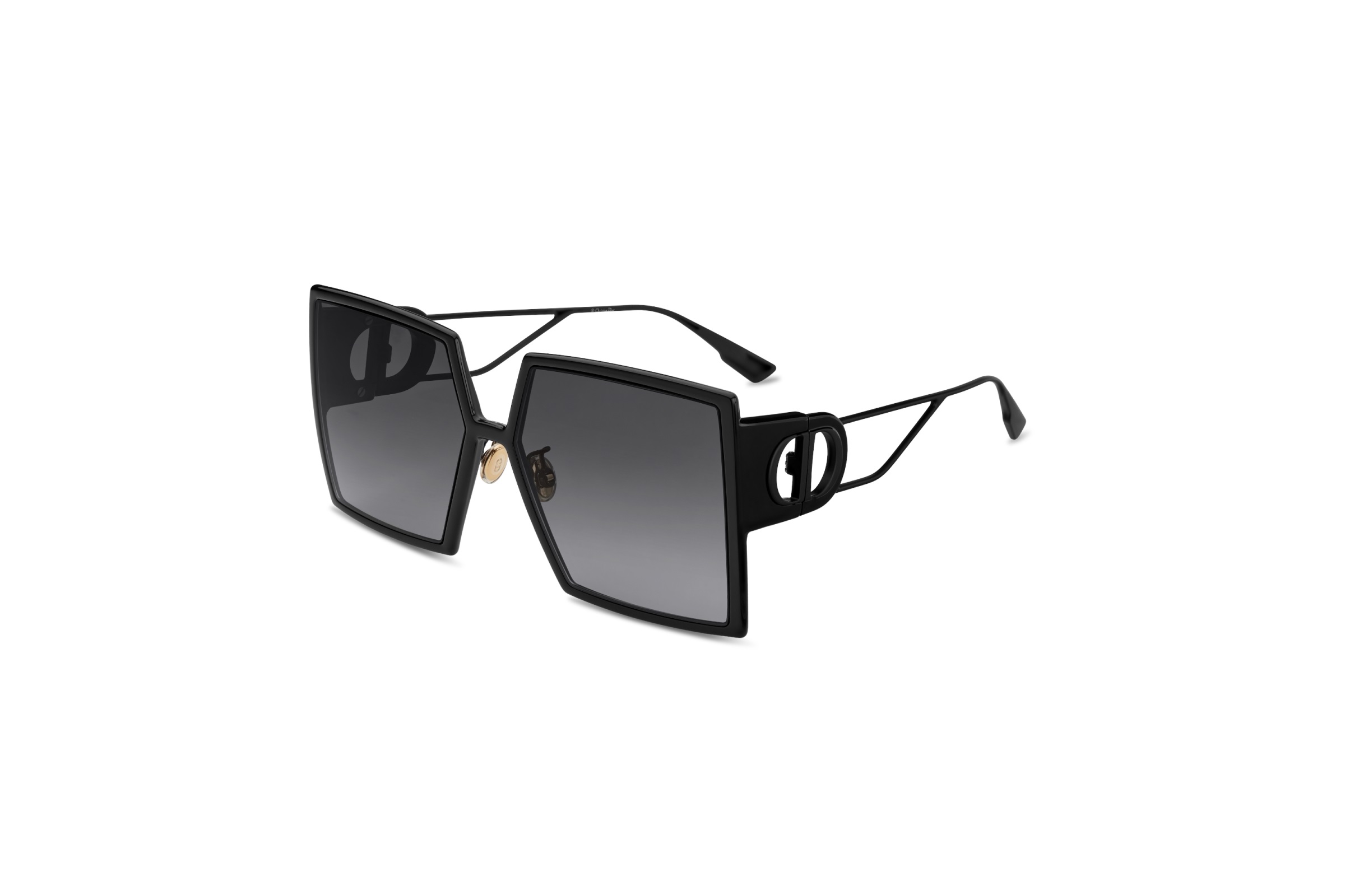 30 Montaigne 極致霧黑寬版方框墨鏡 NT$17,200 DIOR （DIOR提供）