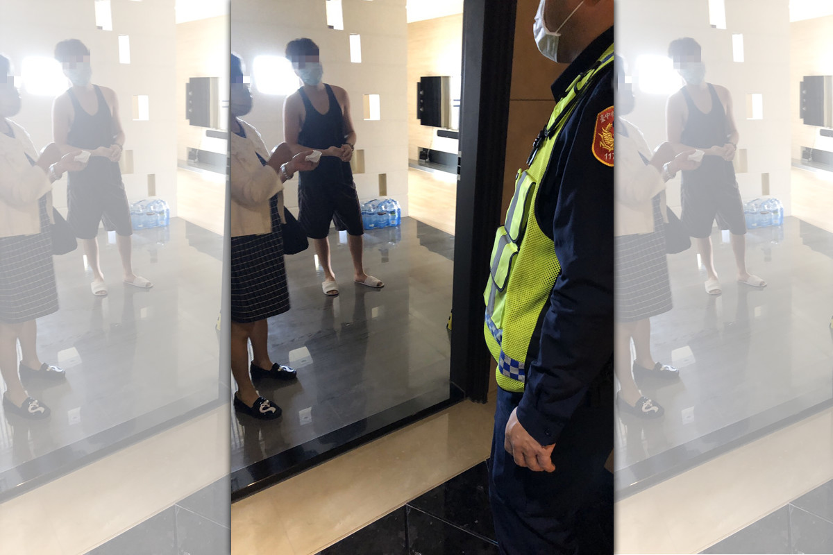 員警一接到警報，立刻前往隔離者住處調查是否趴趴走，但多數是「狼來了」。（翻攝畫面）