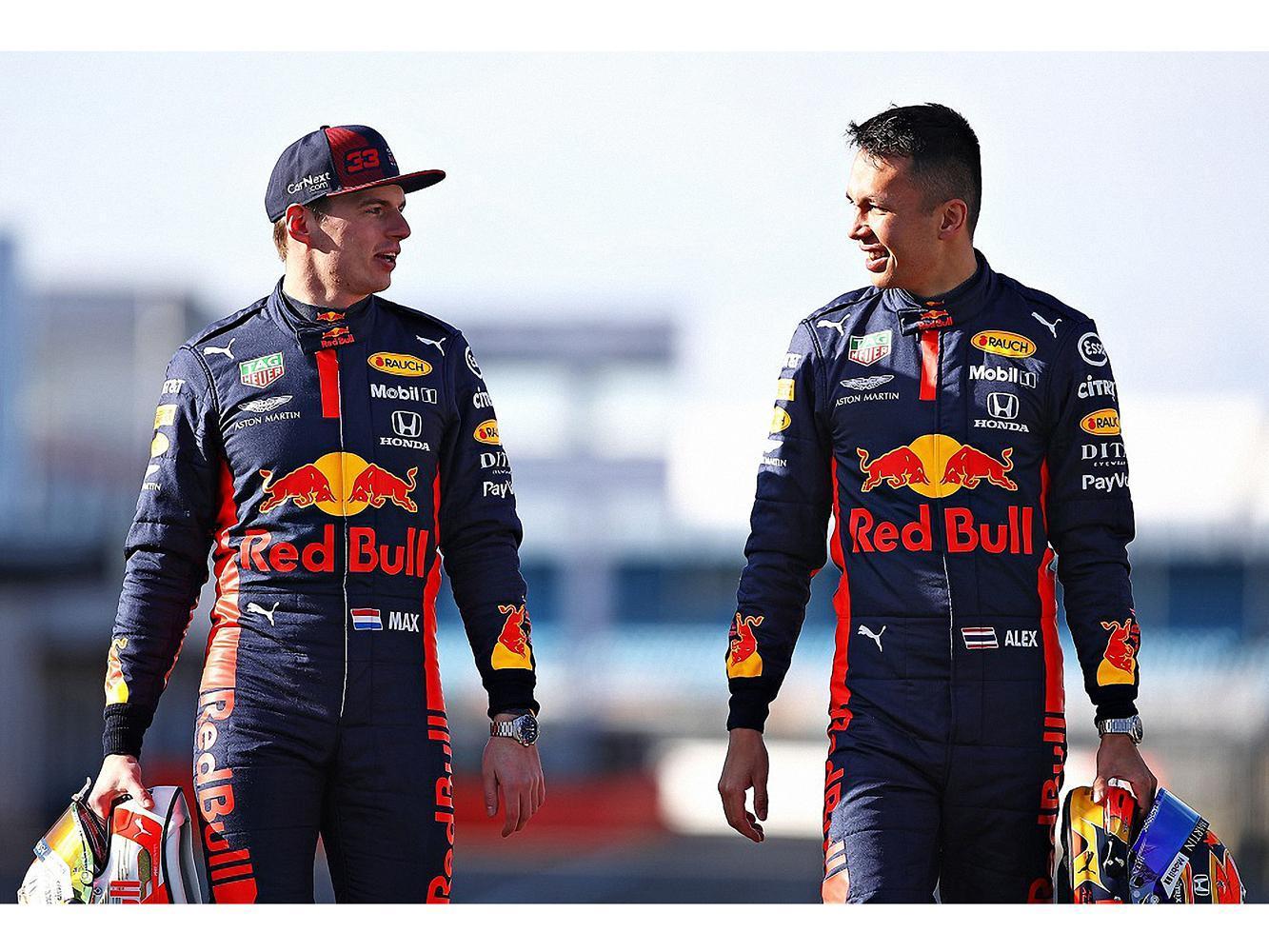 ASTON MARTIN F1紅牛車隊車手Max Verstappen及Alex Albon。