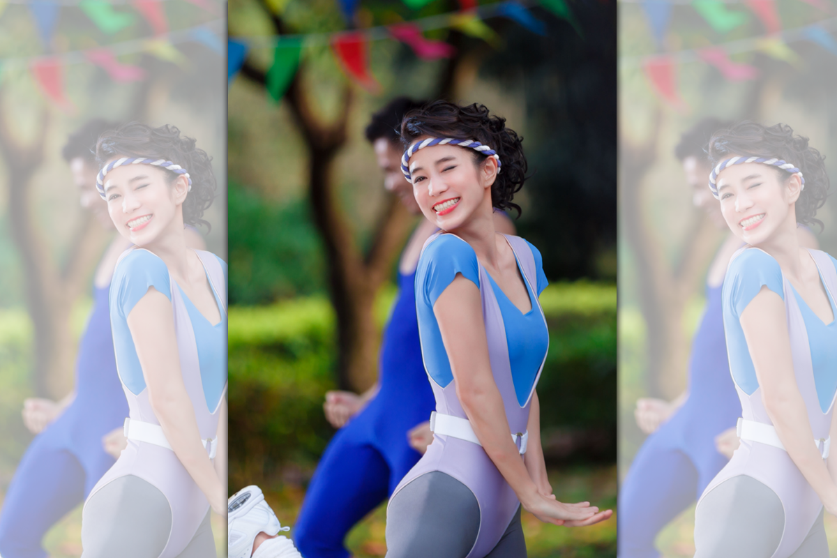 温貞菱日前接下手遊代言，穿著色彩繽紛的律韻服裝，又唱又跳。（少年猛將傳提供）