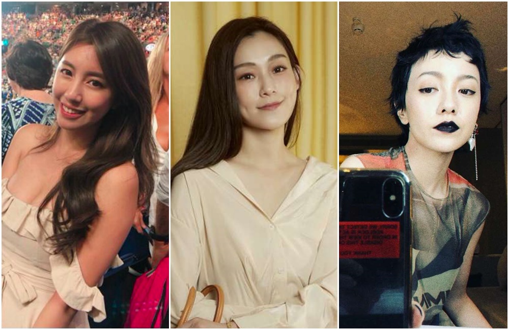 辜菀允（左起）自曝因為偷拍事件掉了工作，范瑋琪、郭采潔也曾發言惹議。（翻攝自臉書）