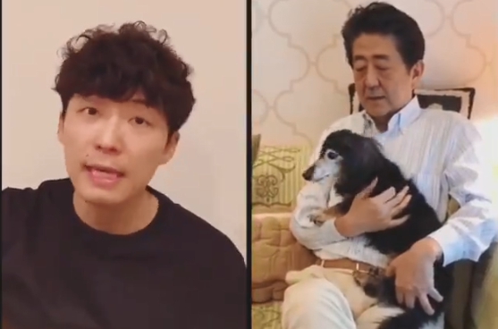 日首相安倍晉三在推特上搭上星野源熱潮,呼籲民眾別出門。(翻攝安倍晉三推特)