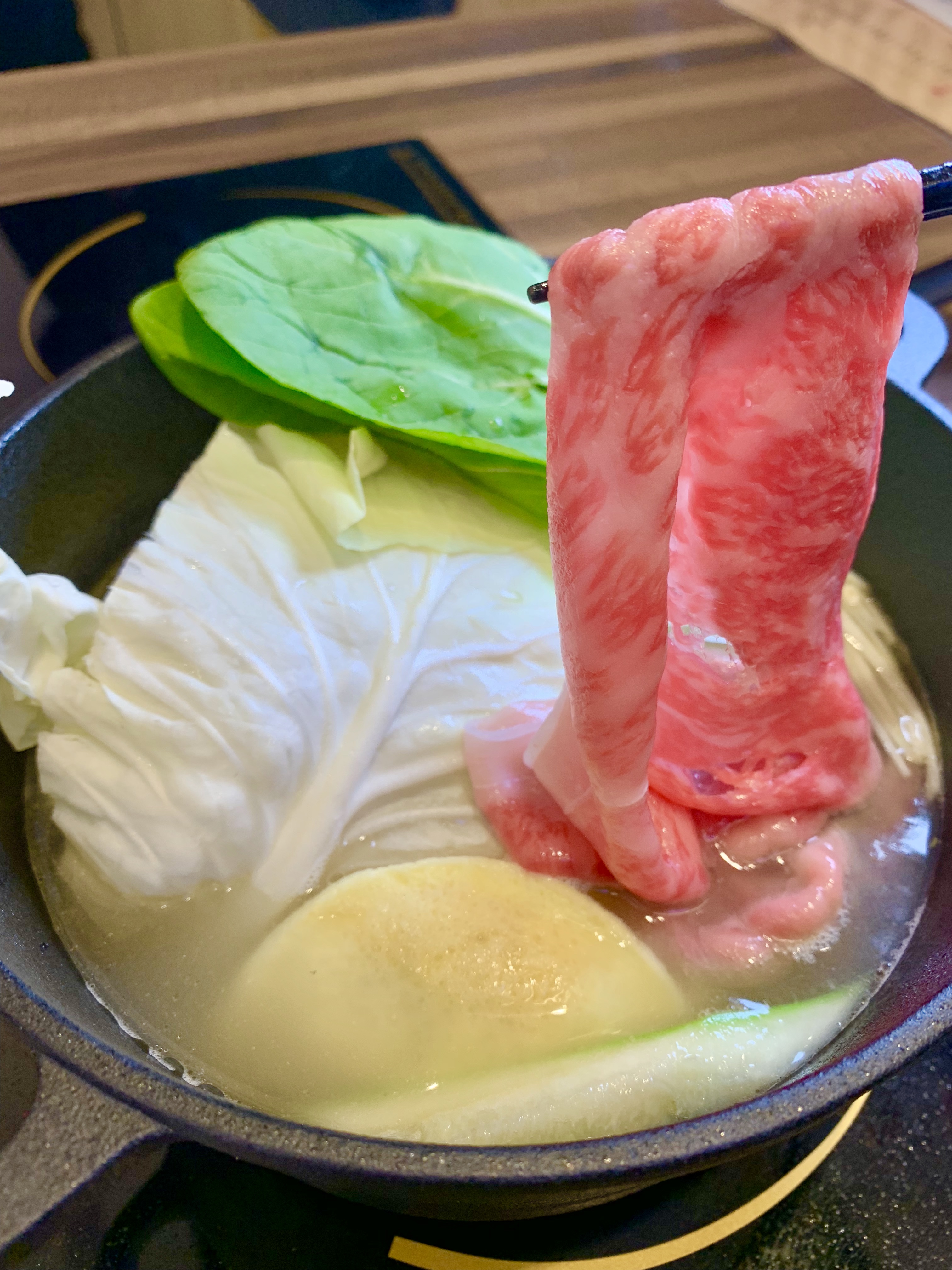 A4和牛雖不如A5和牛香甜,但油脂相對少一些,較不膩口。