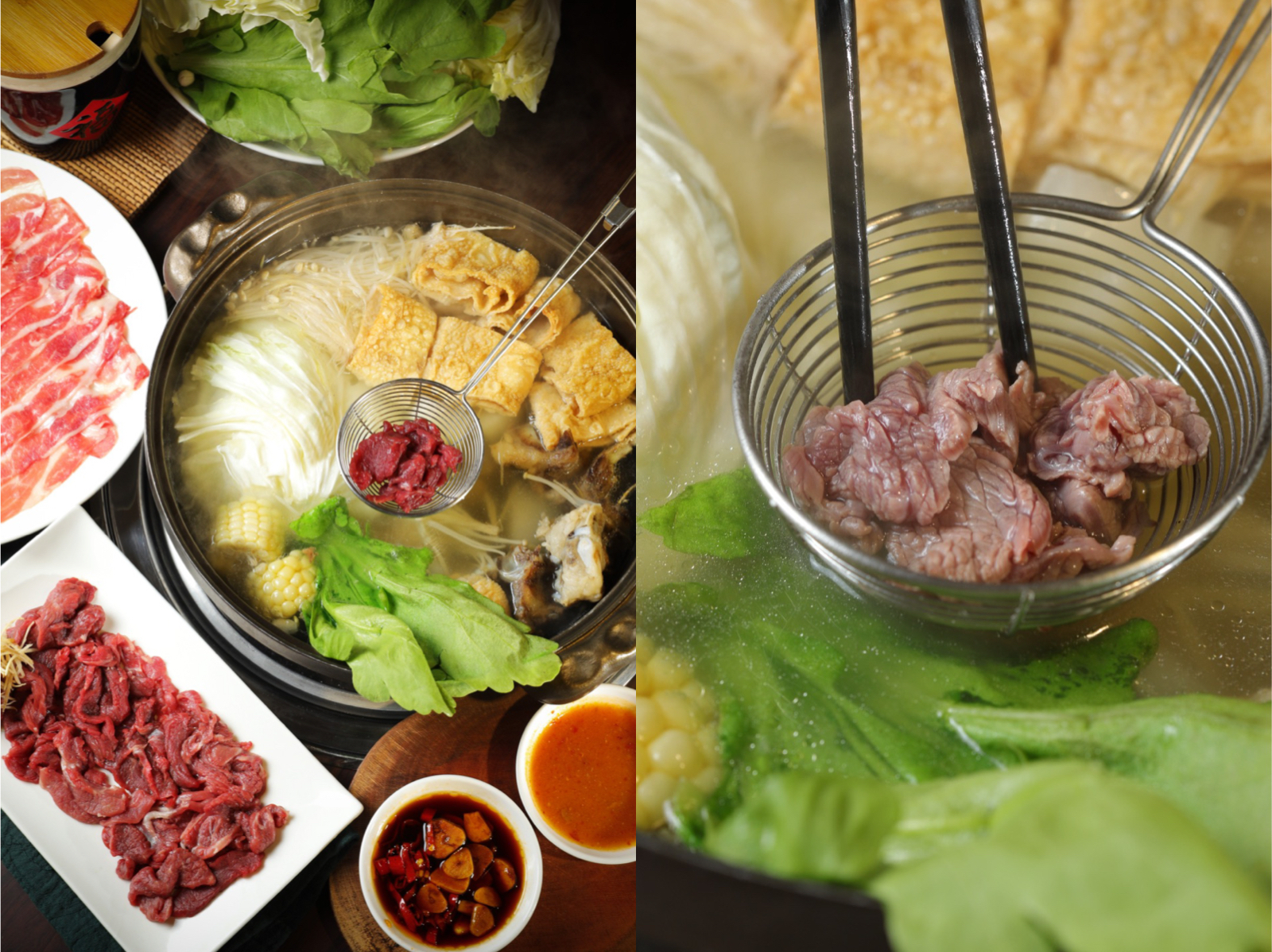 「豐光溫體羊肉爐」的「羊肉火鍋」吃起來幾乎沒有羊羶味。