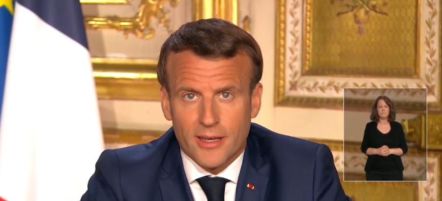 法國總統馬克宏宣布，因疫情未得到控制，禁足令再延長至5月11日。（翻攝Emmanuel Macron臉書）