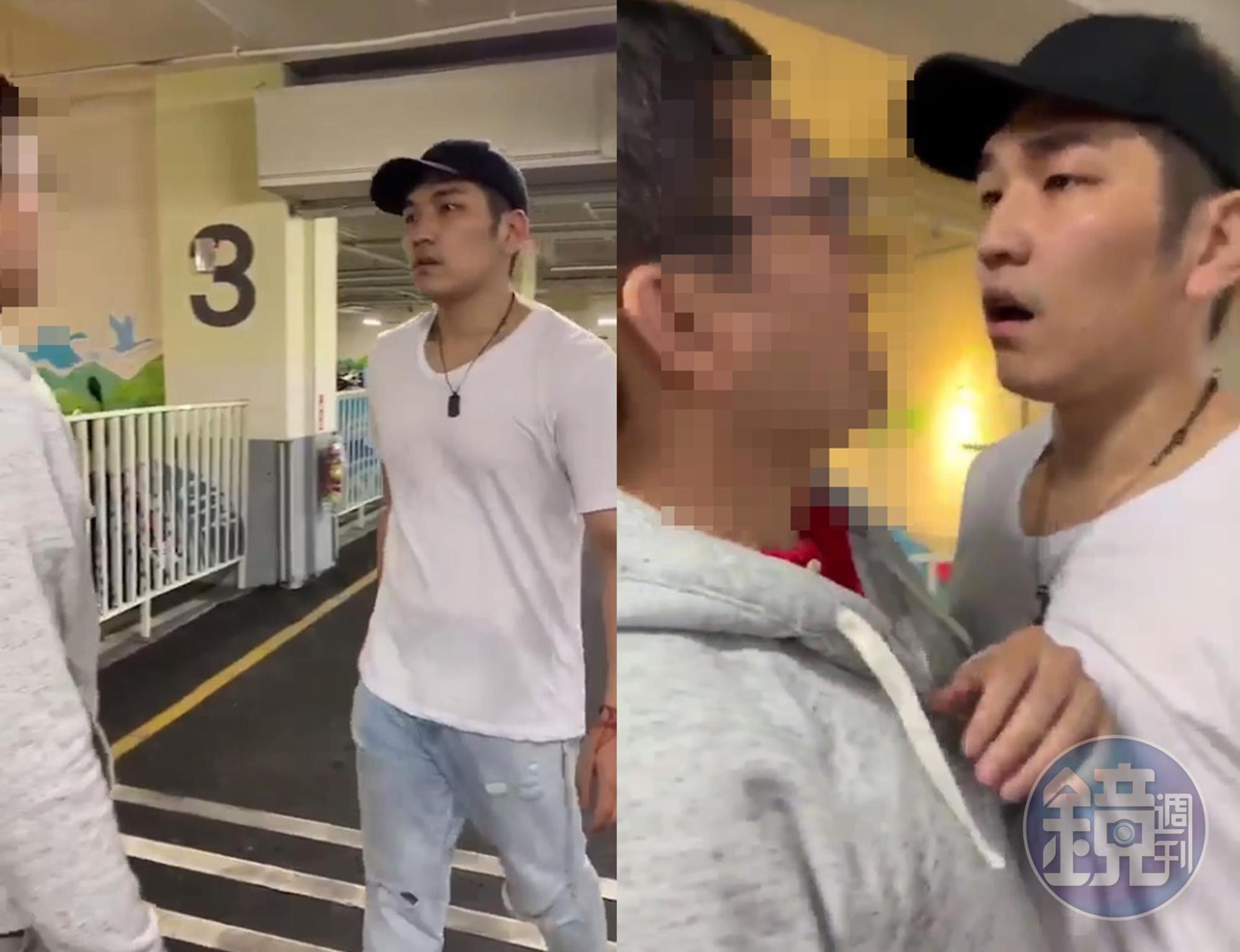 鄭旭哲發生行車糾紛,就不斷用胸部撞人。(讀者提供)