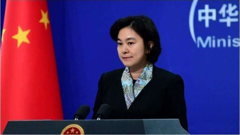 華春瑩14日針對美國官員卡爾的質疑回應。（翻攝自中國外交部官網）