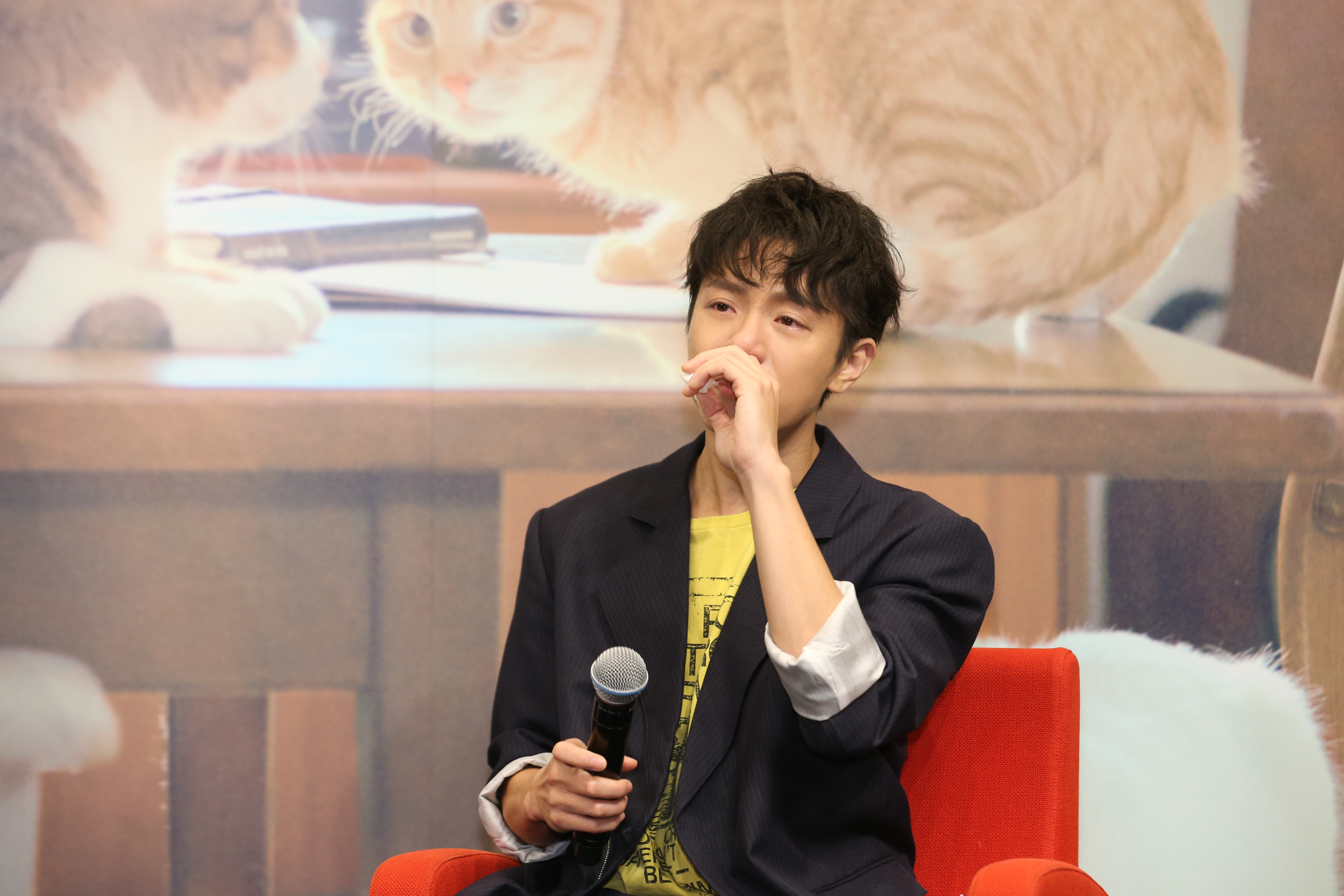 韋禮安暌違4年推出全新專輯《Sounds of My Life》，今（15日）舉辦新歌搶聽會，談到分手女友不禁落淚。（The Orchard提供）