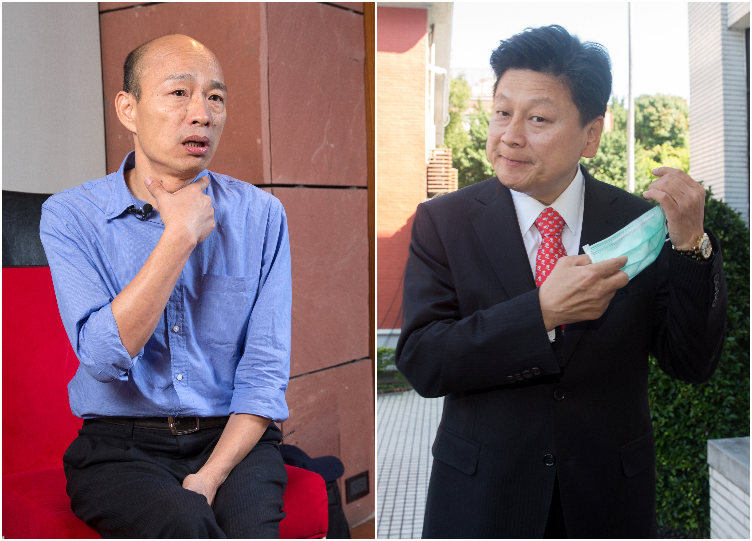 韓國瑜（左）出手反制罷韓，傅崐萁（右）表示應該「無聲勝有聲」。（本刊資料照）