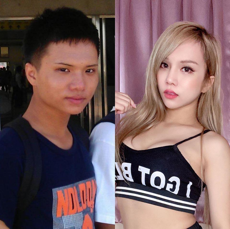 過去小A辣常常貼自己不同年代的比較照片,圖為2012年、2020年版的小A辣。(翻攝自小A辣臉書)