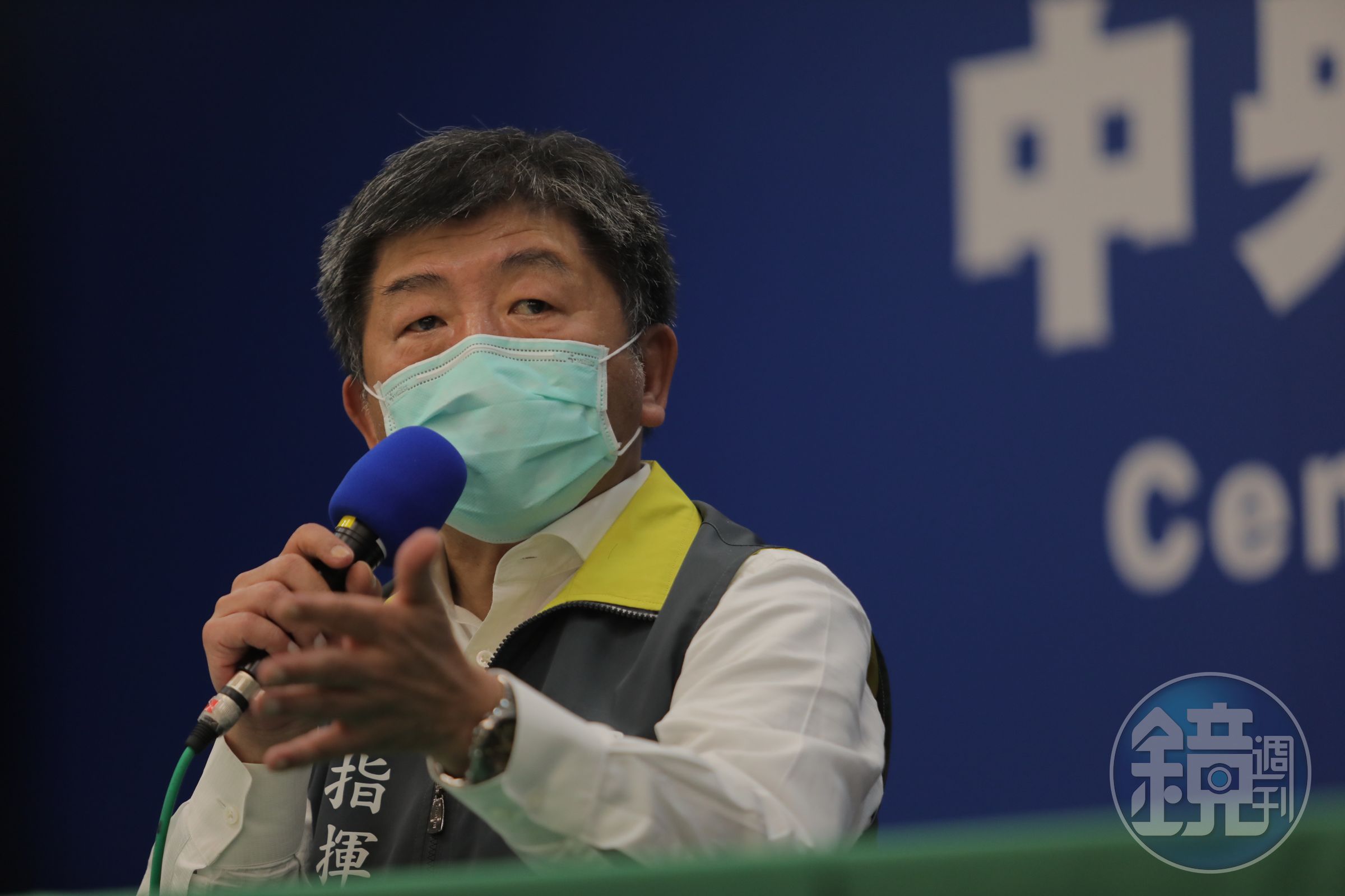 對於媒體民調顯示參選北市長呼聲高，陳時中回應了。（中央流行疫情指揮中心提供）