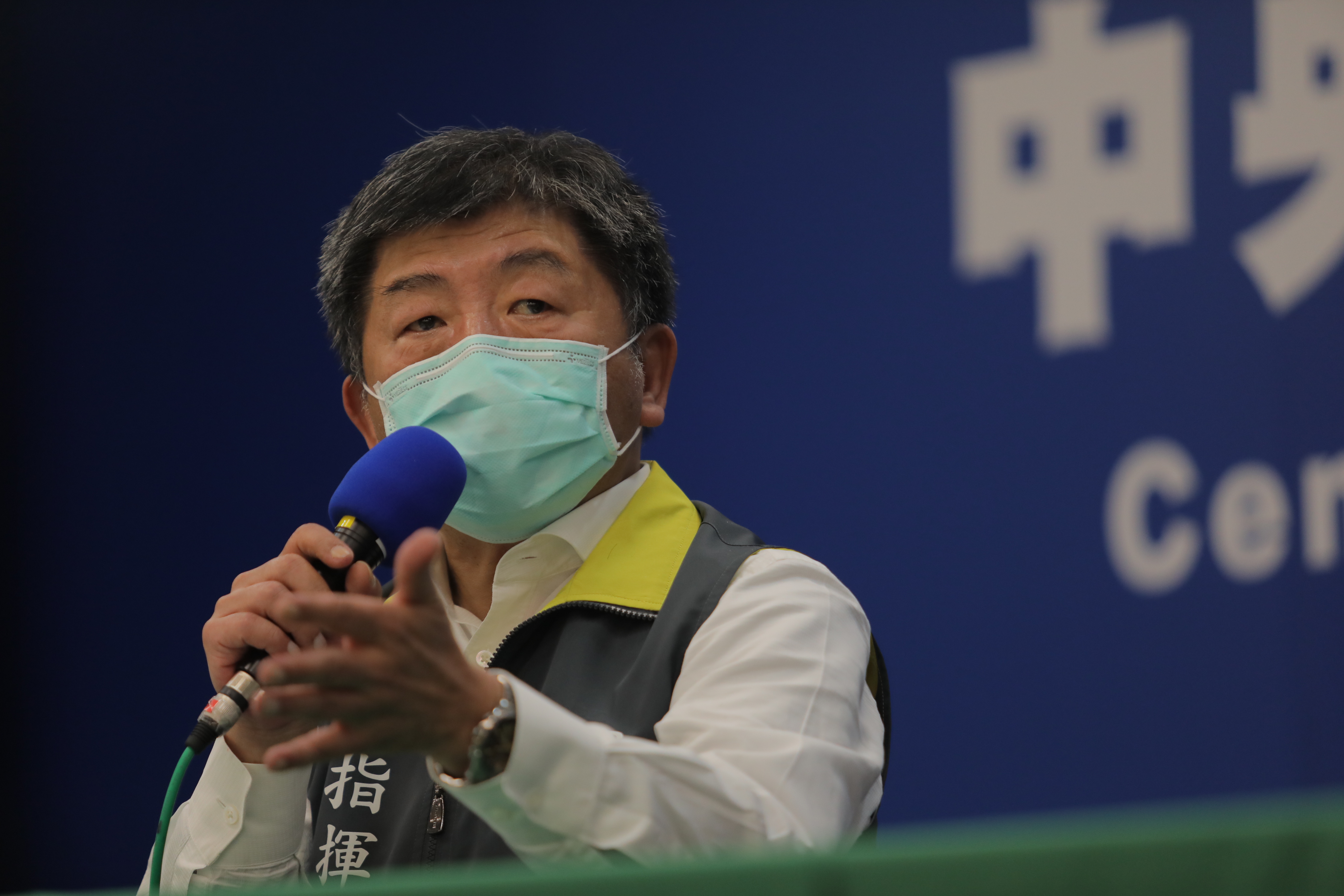 對於媒體民調顯示參選北市長呼聲高，陳時中回應了。（中央流行疫情指揮中心提供）