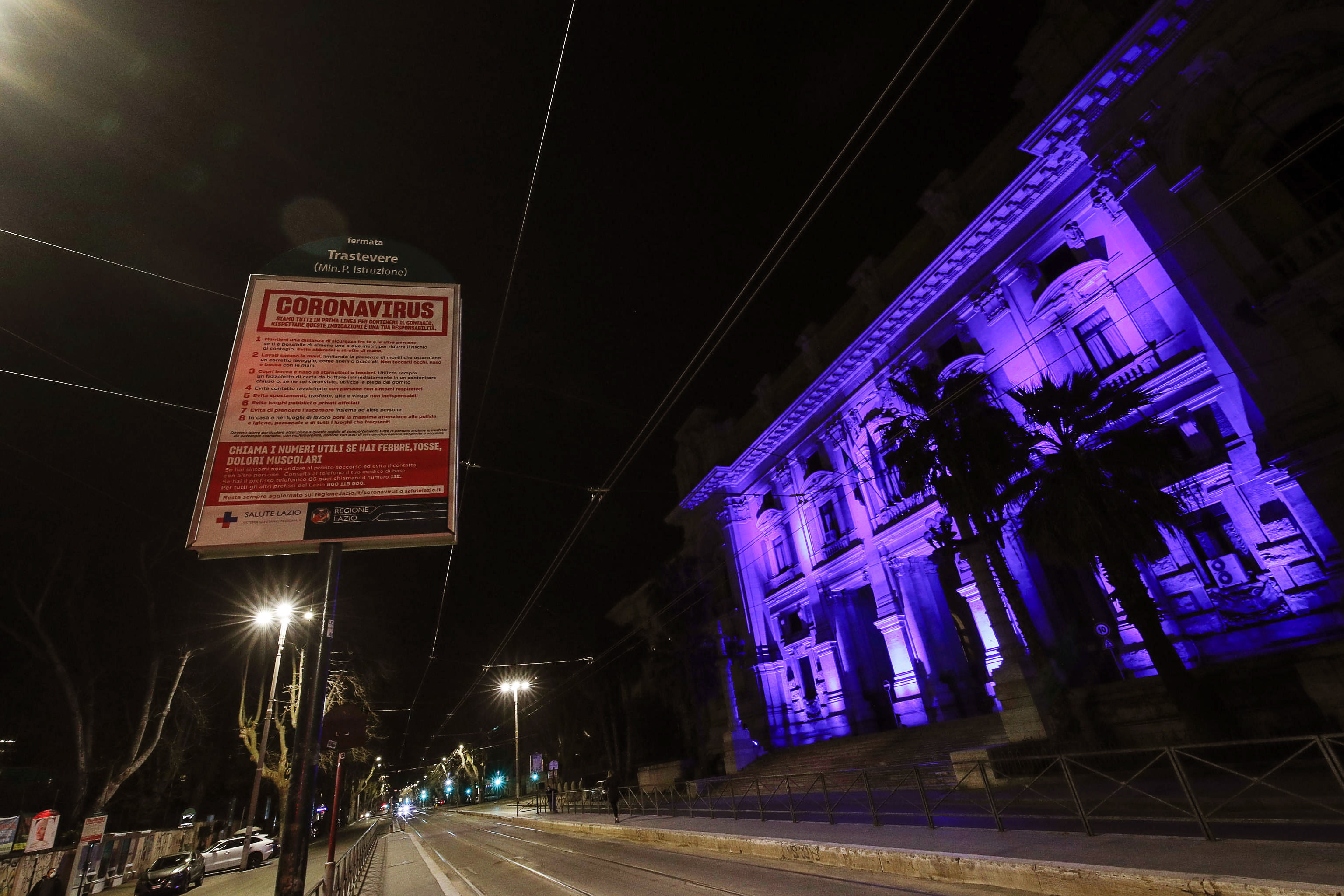 疫情造成全球各地人心惶惑不安。圖為義大利羅馬街頭。（東方IC）