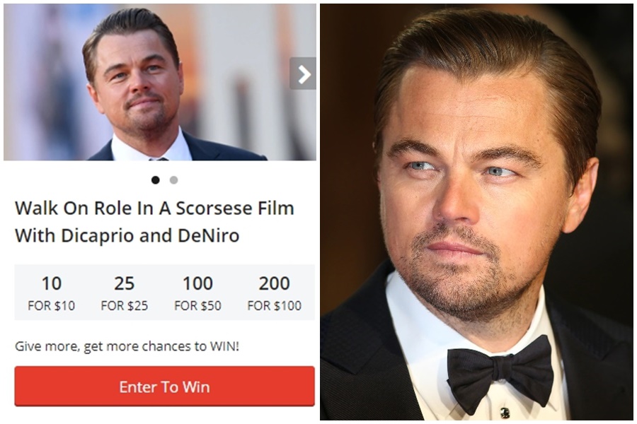 好萊塢知名男星李奧納多狄卡皮歐發起All In challenge挑戰計劃，呼籲民眾樂捐幫助受疫情影響的人。（翻攝自all-in-challenge網頁）