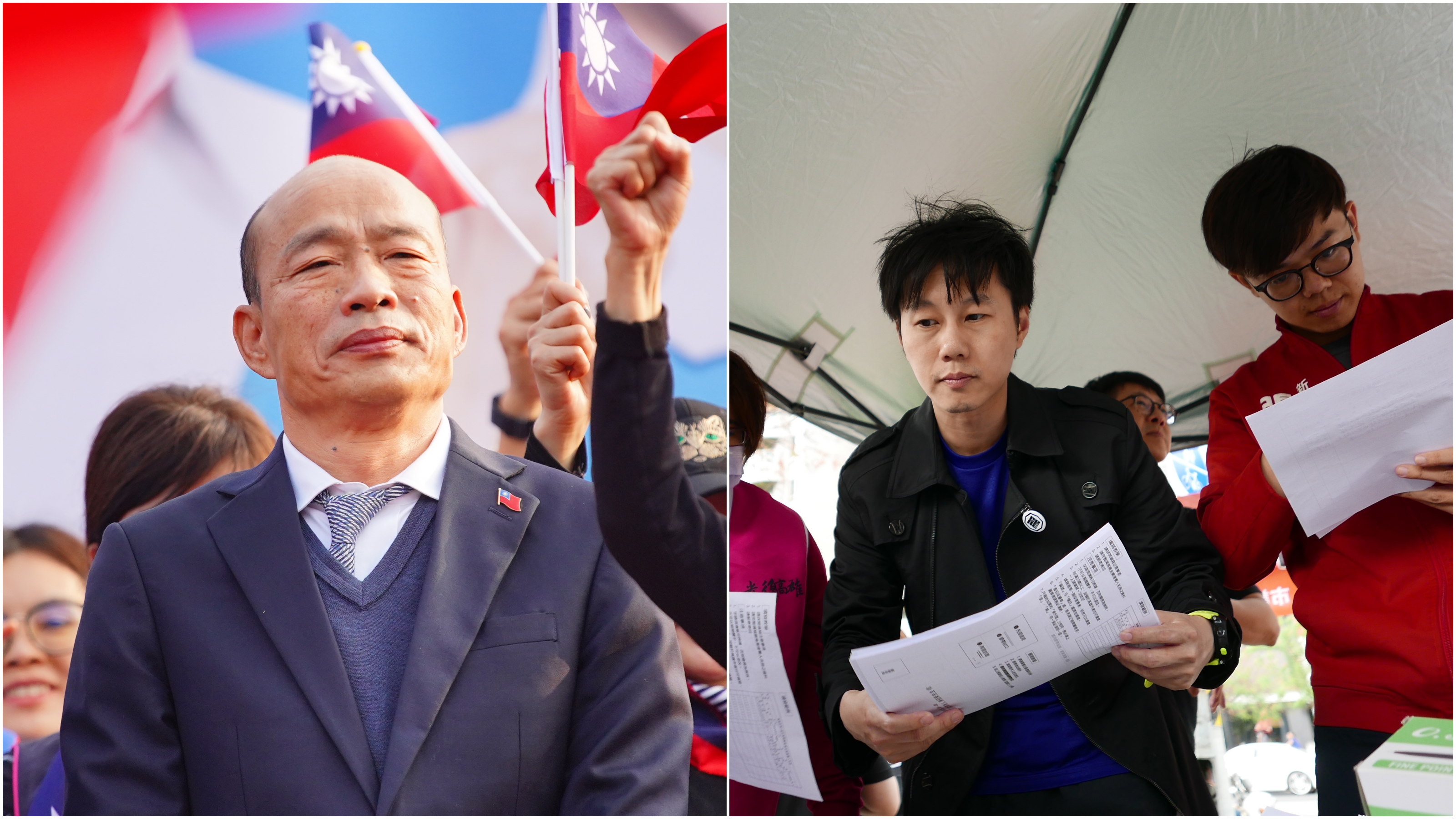 韓國瑜聲請停止執行罷韓，雙方在法院展開法律攻防戰。（合成圖，本刊資料照）