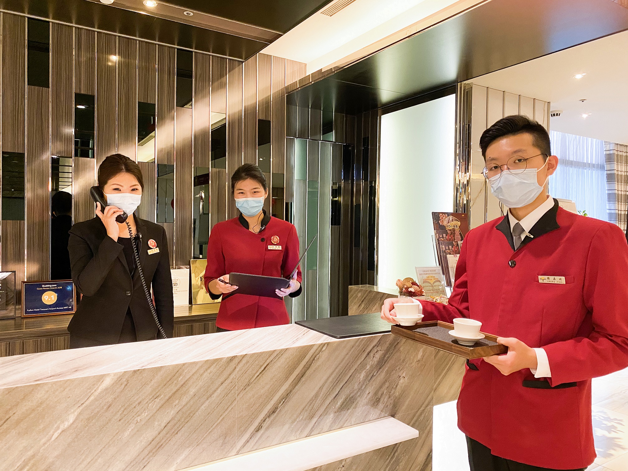 本週2次零確診，福容大飯店找嘉玲為台灣加油！（福容大飯店提供）