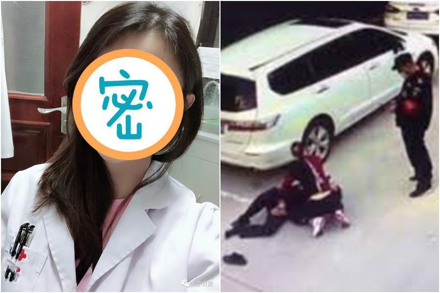 中國一名社區保全突然全身抽搐,一名醫師正巧經過趕往急救,這名醫師也瞬間爆紅。(翻攝微博)