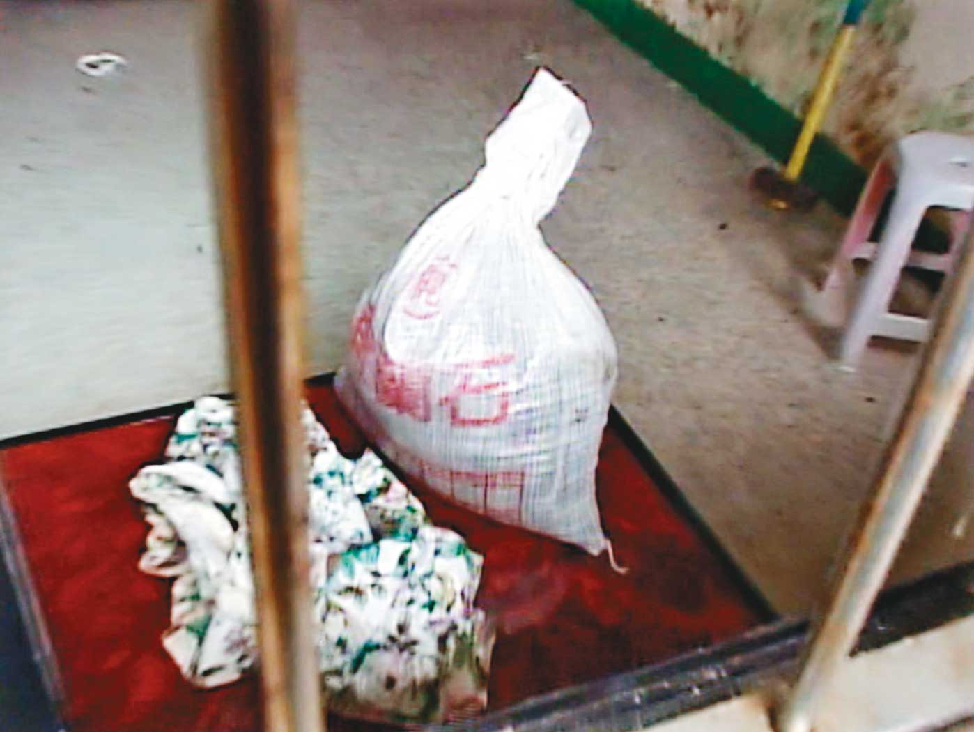 阿宏犯案後，用偷來的水泥將女童封屍。（東森新聞提供）