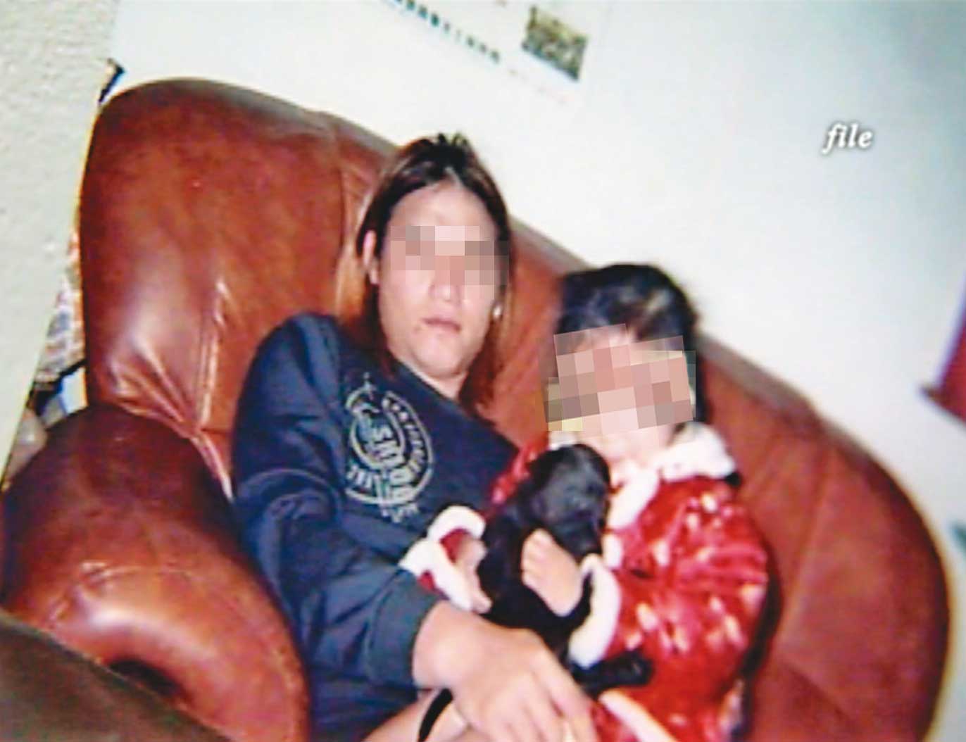 阿宏（左）吸毒之後，虐死同居人4歲的女兒（右）。（翻攝畫面）
