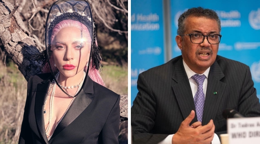 女神卡卡大力稱讚WHO總幹事譚德塞。（翻攝自Lady Gaga IG、譚德塞臉書）
