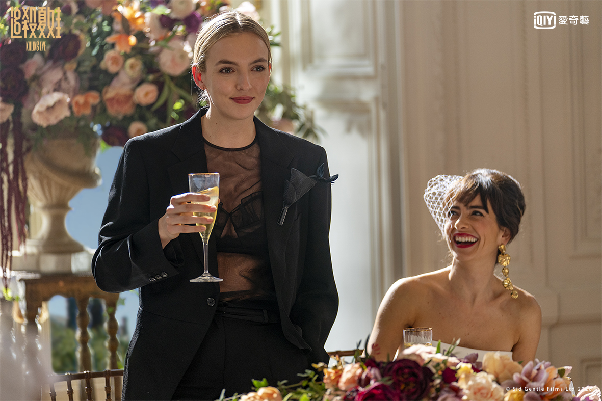 《追殺夏娃》另一女主角茱蒂康默在劇中冷血無情，與路人甲女友閃婚又閃離。（愛奇藝台灣站提供）