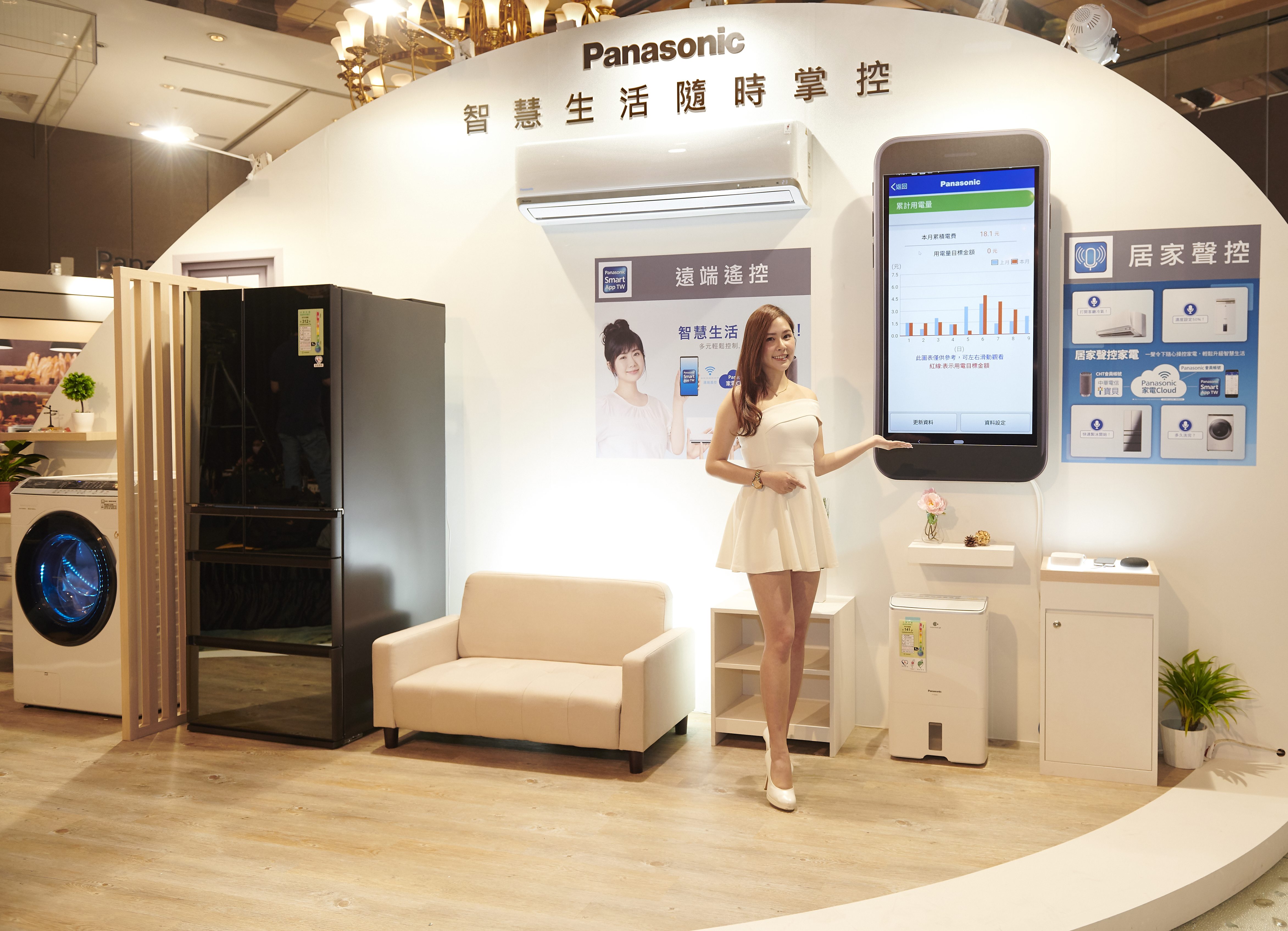 利用手機的Smart App即可遠端控制家中的Panasonic智慧家電。