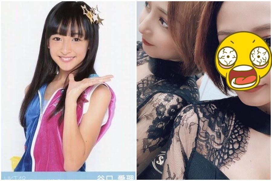 谷口愛理曾是HKT48成員之一,近日因涉嫌持有大麻被捕,更傳出退團後在酒店擔任公關。(翻攝自推特、谷口愛理IG)