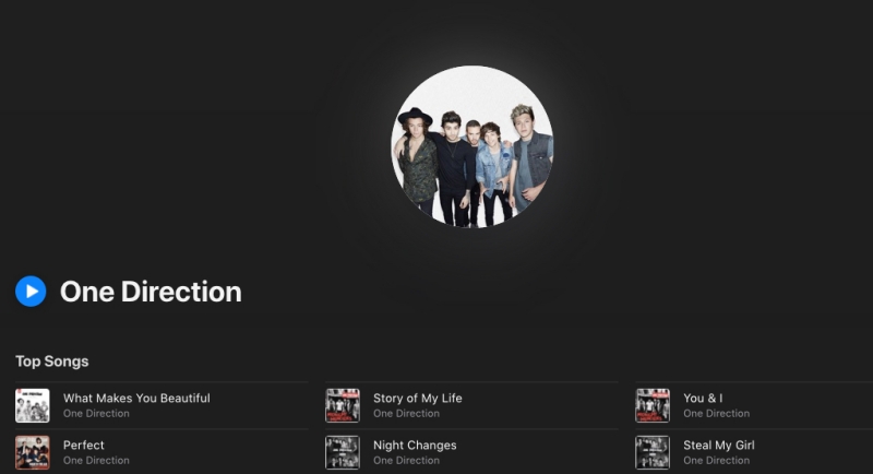 「一世代」在Apple Music的圖示，從贊恩單飛後的4人組，又悄悄換回了當年的5人大合照，似乎在暗示合體日子不遠了。（翻攝自Apple Music）