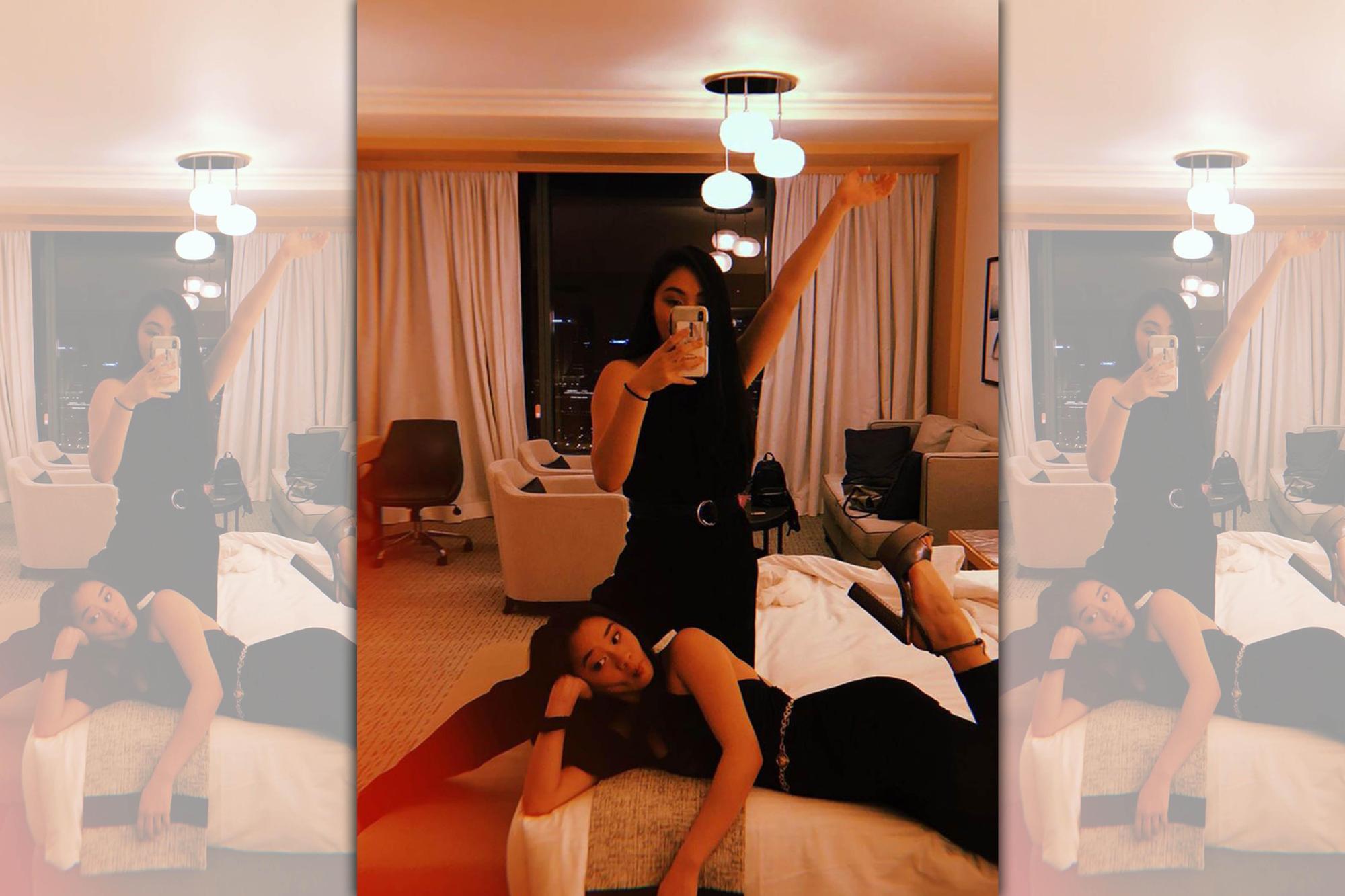 Jada在IG上放上與姊姊Jana盛裝打扮的合照。（翻攝自Jada IG）