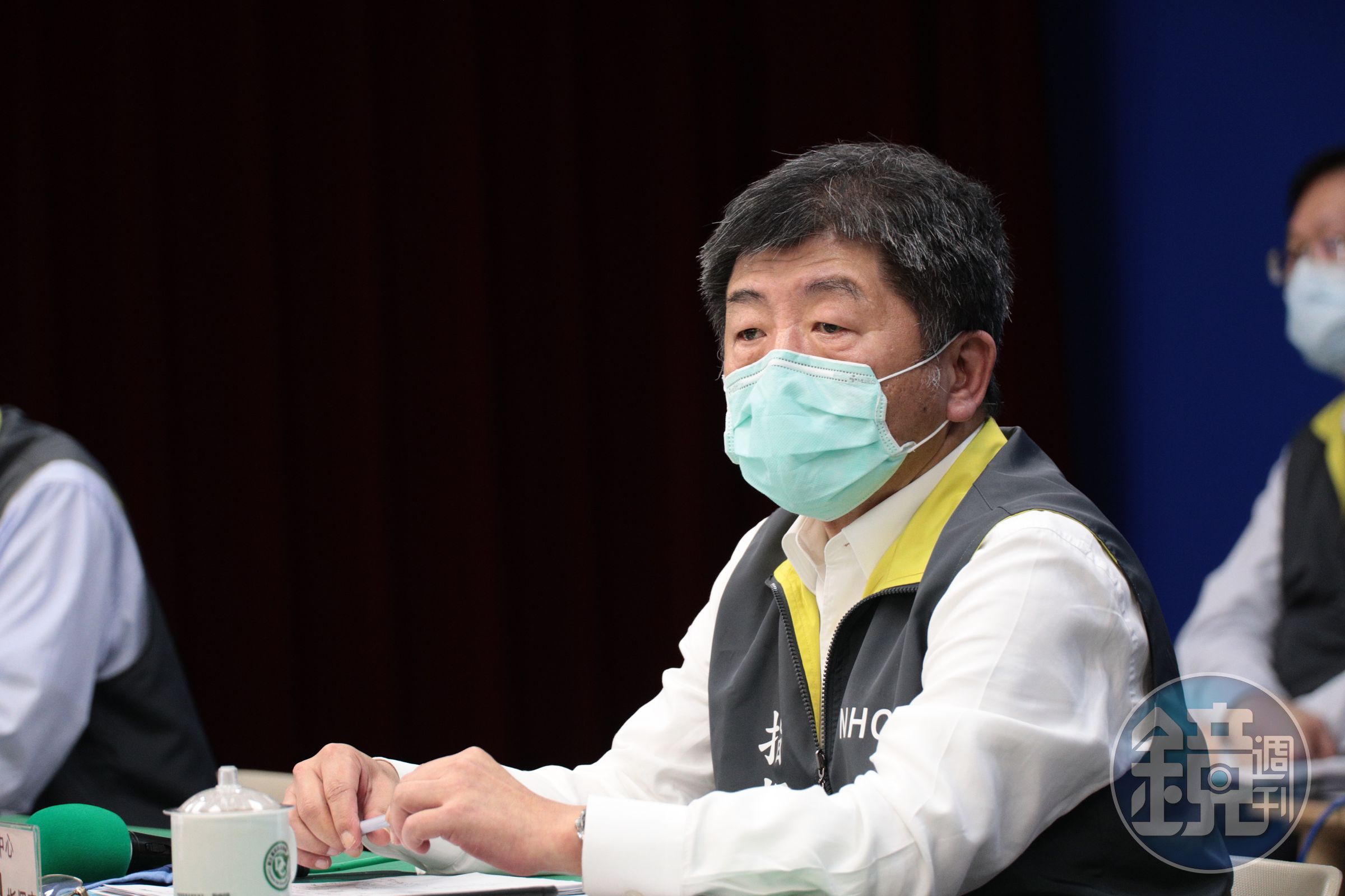 陳時中（圖）分享親身當兵經驗，指過去在軍中連吃壞肚子不敢講，擔心講了會害整排、整連休假受影響，「以後在那個班很難存活。」（中央疫情指揮中心提供）