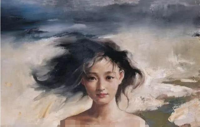 神似周迅的油畫作品在網上流傳。(翻攝自微博)